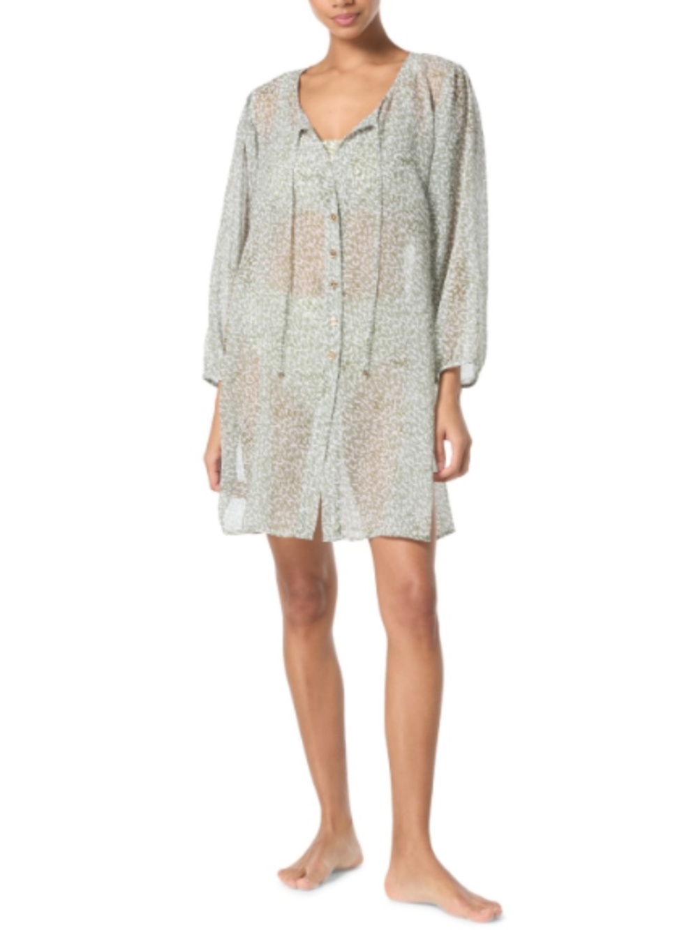 Michael Michael Kors Women's Button-Front Cover-up Shirt Swim Size S 12227